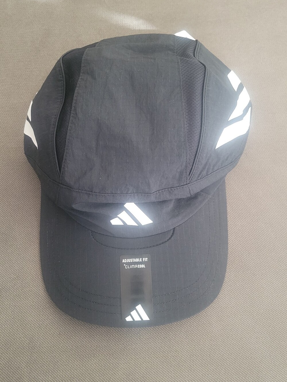Adidas Men’s EVO Running Strapback Hat Climacool Black White OSFA NWT KL3123